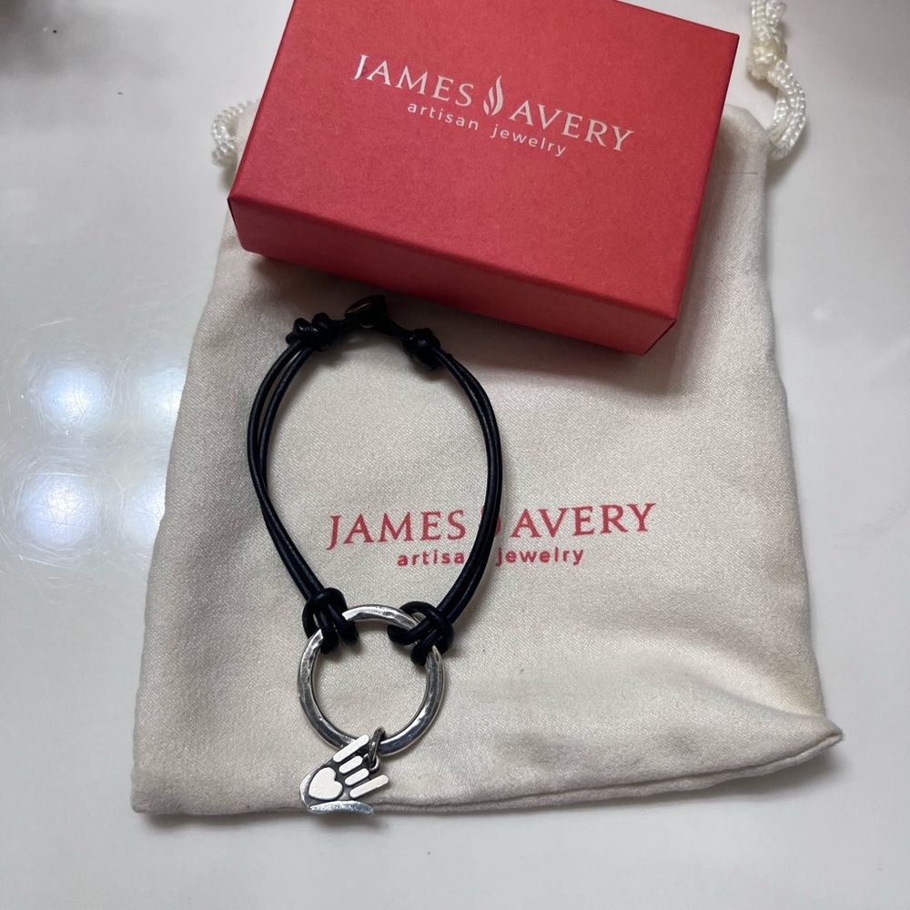James Avery retired leather bracelet